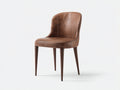 Chaise de salle à manger - Similicuir - Bois - 56 x 50 x 88 cm - Marron vieilli - Style vintage