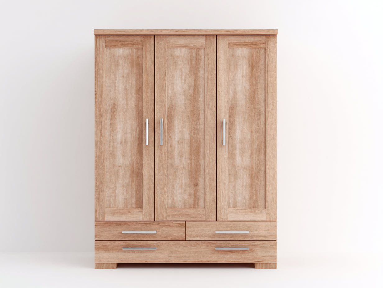 Armoire - Bois - 150 x 55 x 200 cm - Bois naturel - Style moderne
