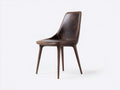 Chaise de salle à manger - Similicuir - Bois - 55 x 48 x 88 cm - Marron foncé - Style vintage