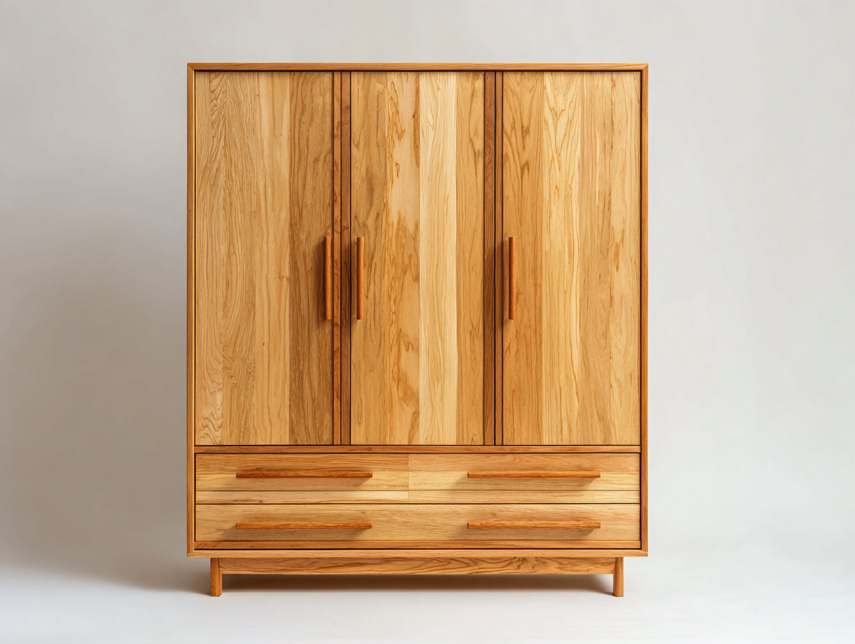 Armoire - Bois - 160 x 55 x 190 cm - Bois naturel - Style moderne