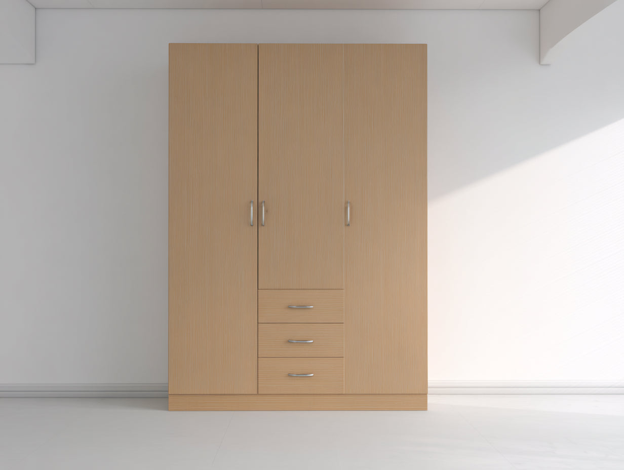 Armoire - Bois - 120 x 55 x 180 cm - Bois naturel - Style moderne