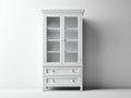 Vitrine - Bois - Verre - 90 x 42 x 190 cm - Blanc - Style classique
